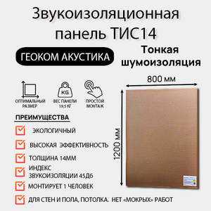 Звукоизоляционная панель ТИС14.